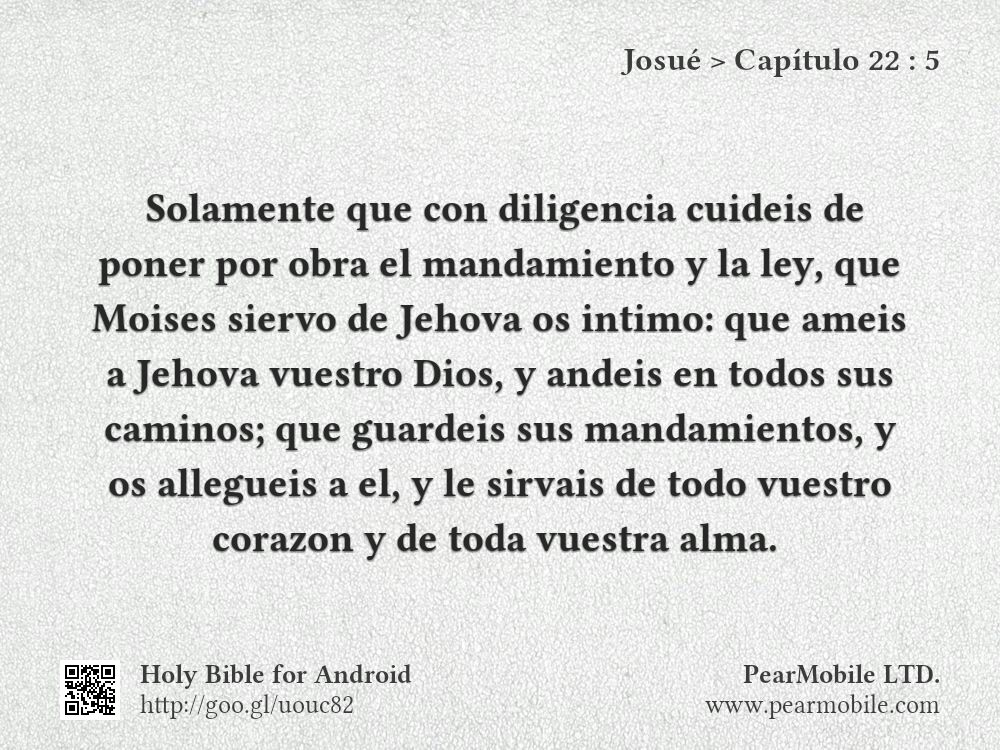Josué, Capítulo 22:5